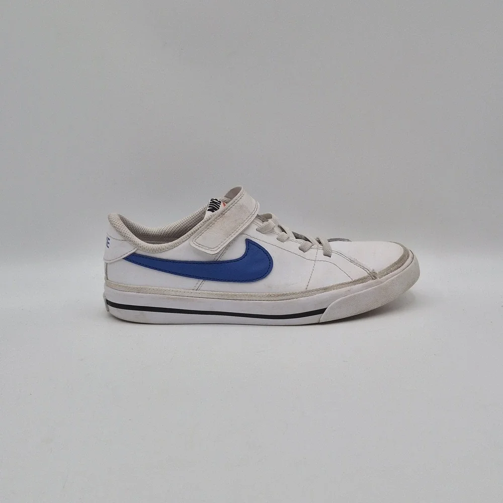 Nike Shoes Youth Size 2.5Y‎ White Blue Hook & Loop Casual Sneakers DA5381-101